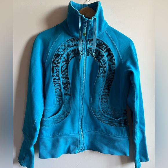 Lululemon Blue Zip-up Scuba Jacket - Size 8 - Picture 1 of 11